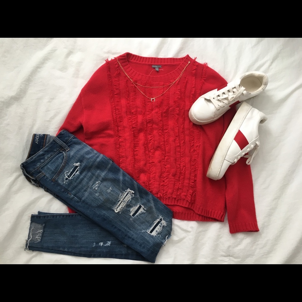 red sweater